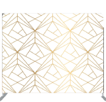 Geométrico blanco y dorado backdrop